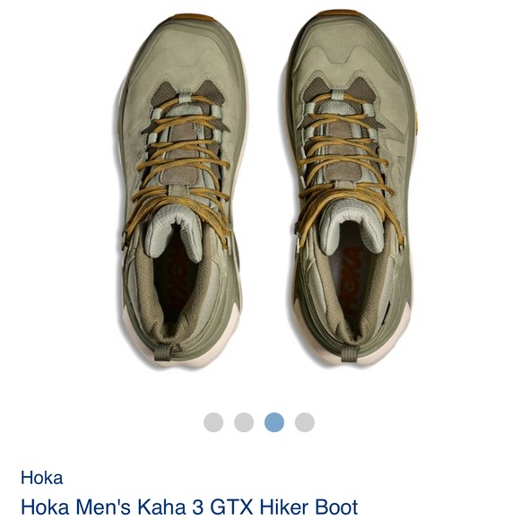 HOKA Kaha 3 GTX Hiking Boots Men’s 7.5D Gore-Tex Waterproof Vibram Lt Green NIB! - Picture 13 of 14